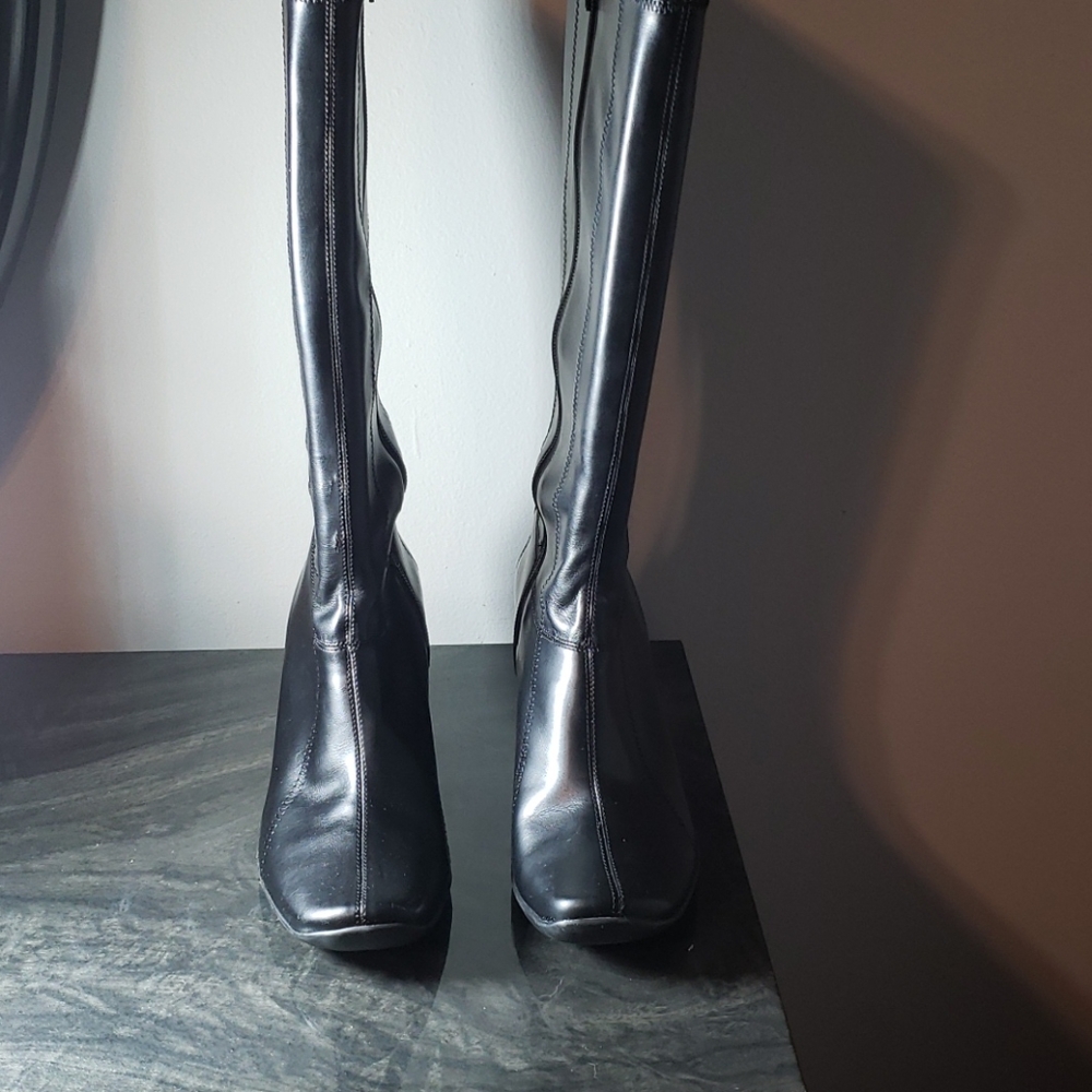 Kenneth Cole Black Wedge Boots